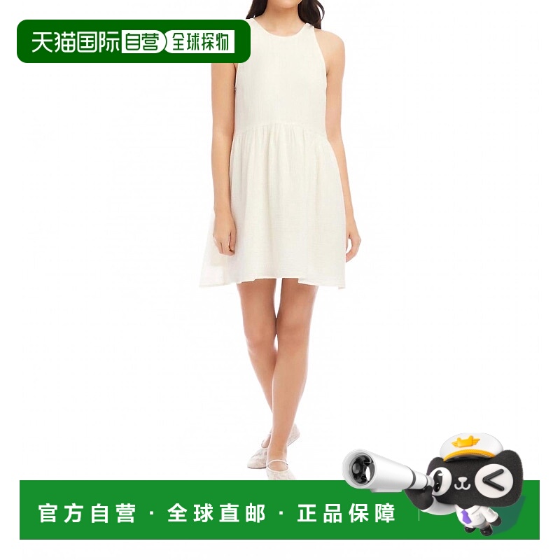 自营fifteen twenty象牙色Cianni系带连衣裙 美国奥莱直发