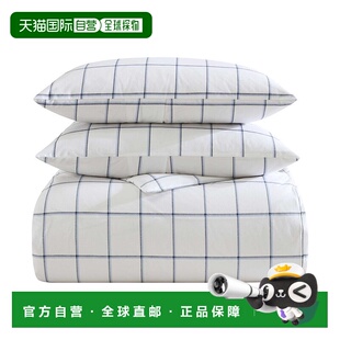 wintersky 自营 美国奥莱直 大号羽绒被套 蓝色全 Nautica Plot