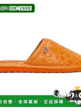 1h可退 香港直邮潮奢 BY FAR 女士 橙色 Larry 拖鞋 23CRLRYFORCC