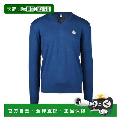 自营north sails蓝色圆领棉质毛衣-蓝色 美国奥莱直发