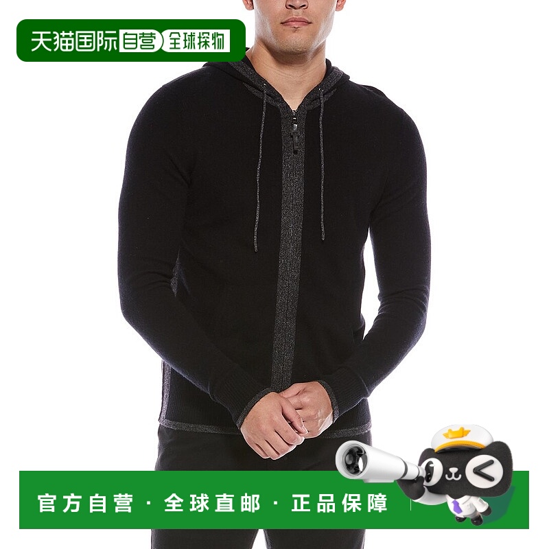 自营Quinn Carl Cashmere Hoodie Sweater - black 美国奥莱直发