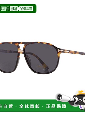 自营Tom Ford Sunglasses Aviator Full Rim, Black/havana Frame