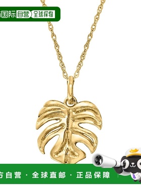 Ross-Simons 14kt Gold Monstera Leaf Pendant Necklace - 18 in