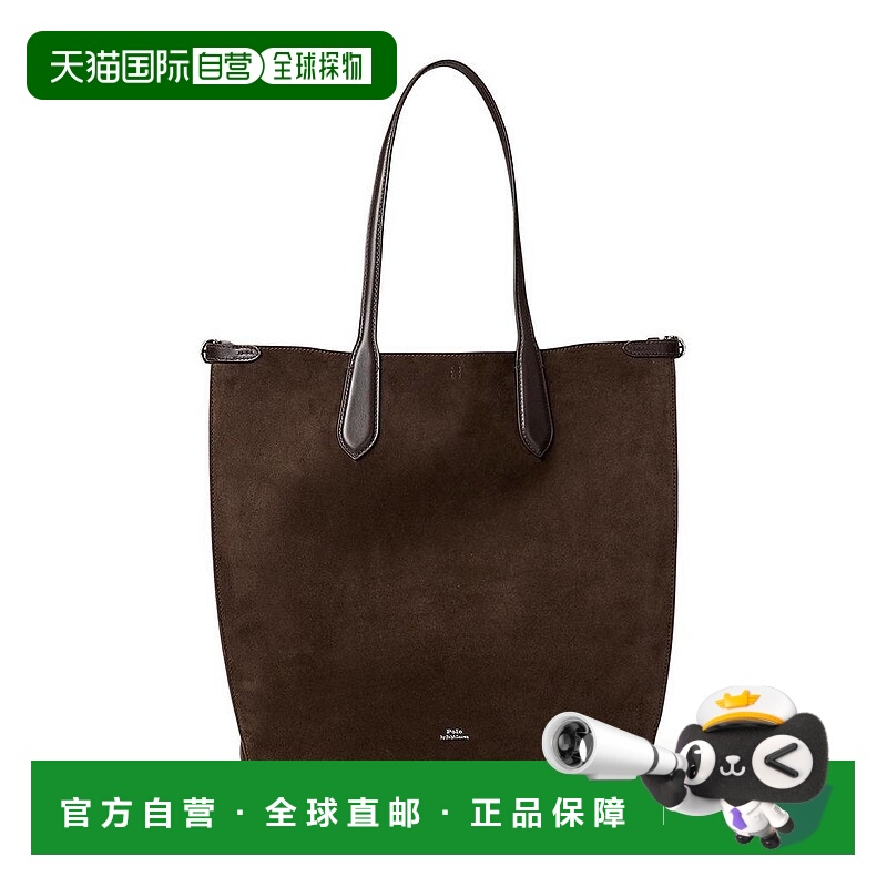 1h可退 【美国直邮】ralph lauren 女士 托特包真皮拉链麂皮