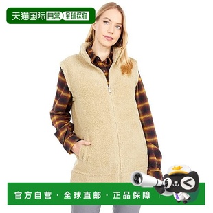 自营 mountain khakis山卡其阿卡迪亚背心女式棕色无袖全拉链JDM1
