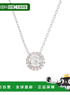 自营Adornia Swarovski 水晶光环项链 .925 纯银 银 美国奥莱直发