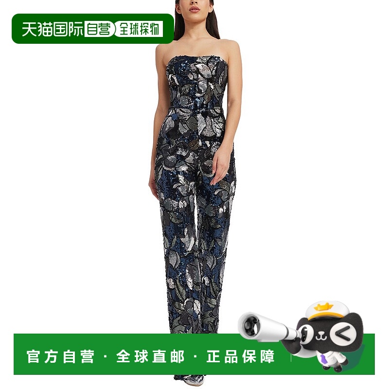 自营Dress The Population Andy Jumpsuit - navy multi 美国奥莱