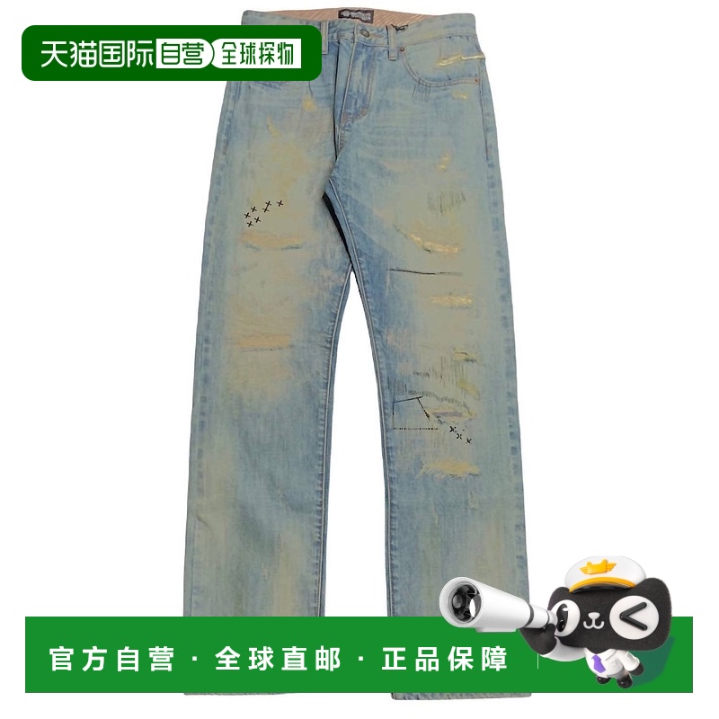 自营 mostly heard rarely seen男士 400 蓝色破洞牛仔裤 - 400 b