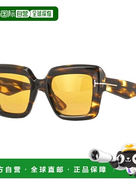 自营Tom Ford Sunglasses Square Full Rim, Shiny Black Frame A