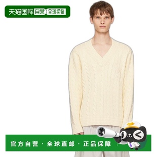 Boss Off 针织衫 美国直邮 浅 男装 Hugo V领毛衣 1h可退 White