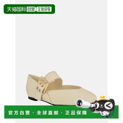 自营guessKingly Buckle Ballet Flats - ivory 美国奥莱直发单鞋