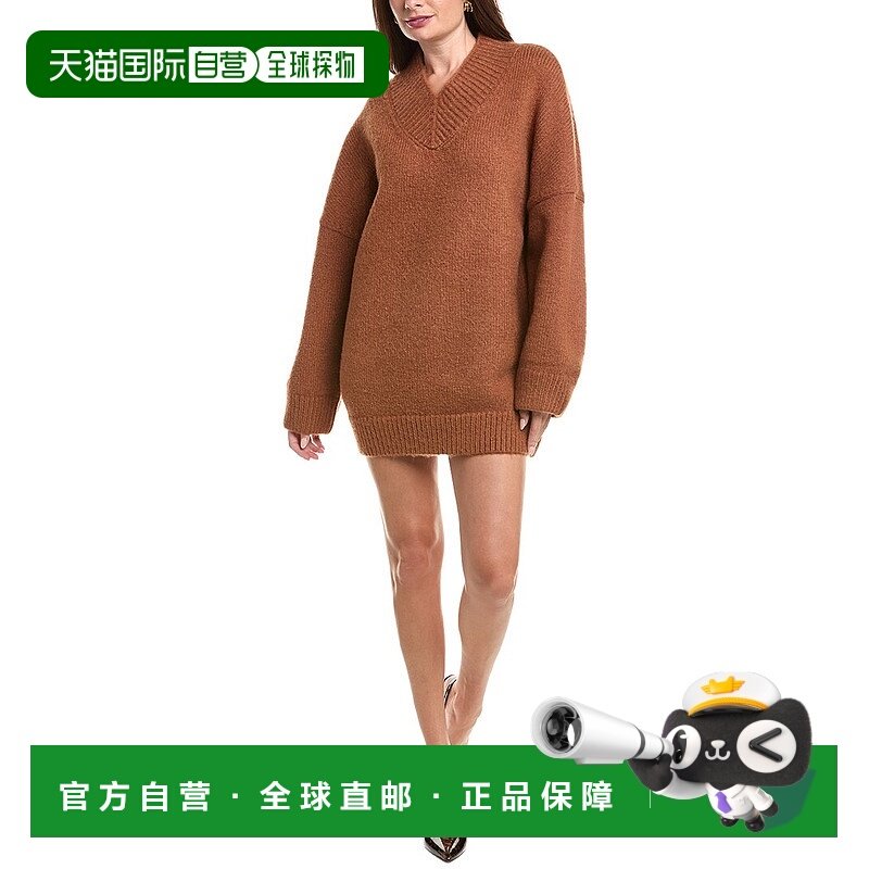 自营SER.O.YA Almada Alpaca & Wool-Blend Sweaterdress - brown