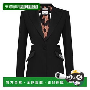缎面剪裁修身 pleinEnvers 西装 外套 美国奥 自营 黑色 philipp