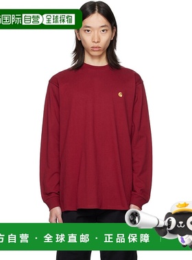 1h可退 香港直邮潮奢 CARHARTT WIP 男士 红色 L/S Chase T 恤 I0