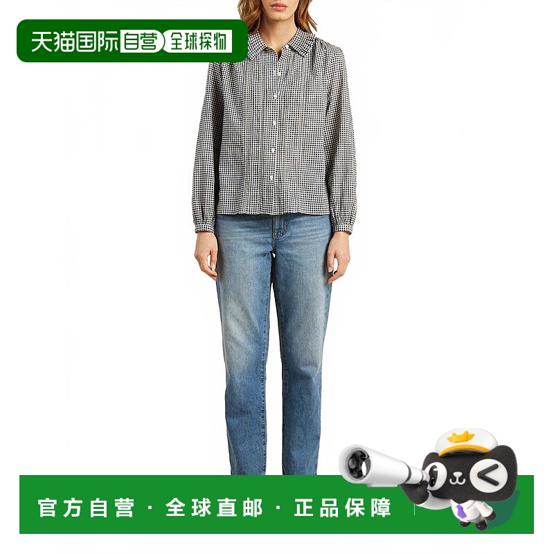 自营trovataAlise Button Down衬衫在Inkwell Gingham 美国奥莱直