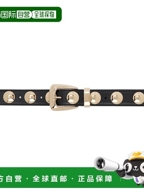 1h可退 香港直邮潮奢 KHAITE 女士 黑色 Benny With Studs 腰带 1