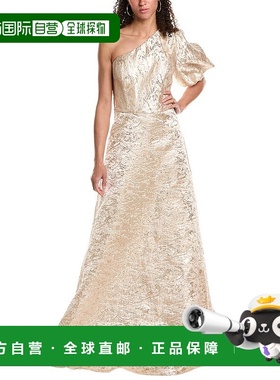 自营Rene Ruiz Brocade Gown - Gold 美国直发连衣裙礼服长裙奥莱