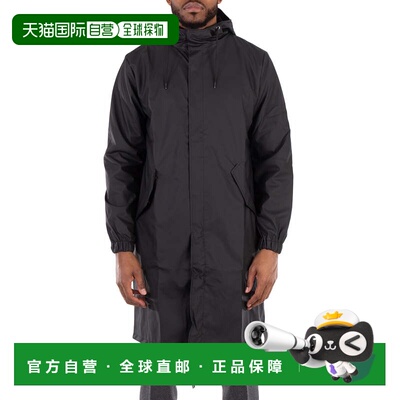 自营Rains Men's Black Fishtail Raincoat Parka - black 美国奥