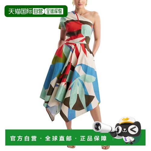 自营Natori Abstract Palm Poplin Dress - multicolor 美国奥莱