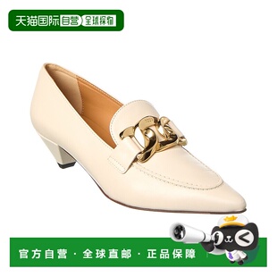 tod 美国奥莱直发乐福鞋 sTOD’s 白色 一脚蹬 皮革高跟鞋 自营