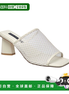 自营French Connection女士七角高跟鞋-白色凉鞋 美国直发奥莱