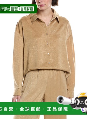 自营 avantlook前卫碎缎上衣-棕色 美国奥莱直发新款