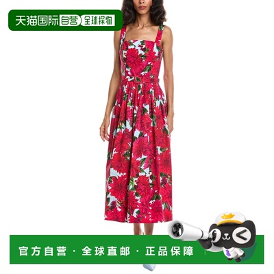自营Oscar de la Renta Dahlia Tank Dress - red 美国奥莱直发