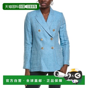 The Kenna Linen 自营 blue Tahari Blazer 美国奥莱直发 Elie