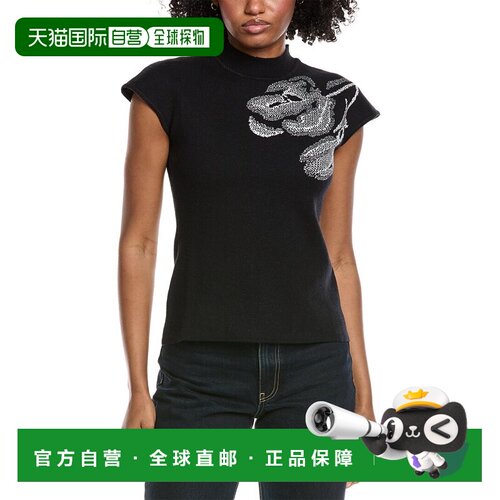 自营Gracia Knitted Mock Neck Sleeveless Top - black 美国奥莱