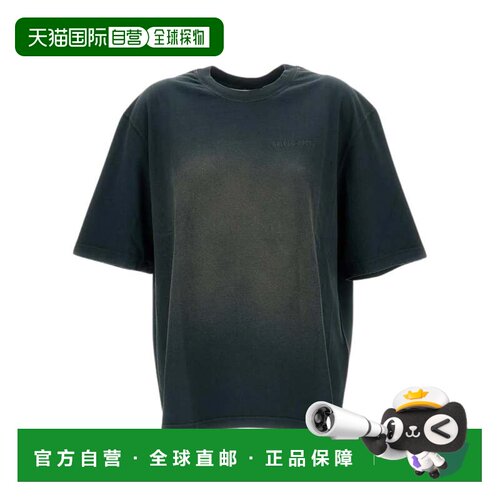 自营golden goose黑色徽标刺绣棉质t恤-黑色 美国奥莱直发