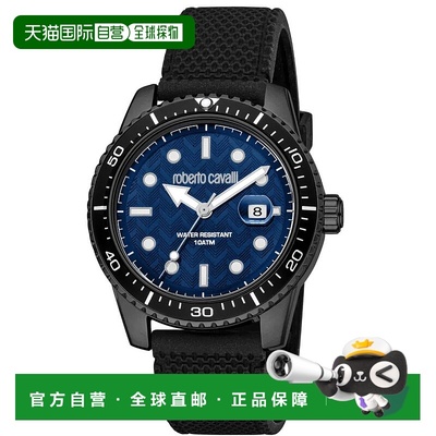 自营Roberto Cavalli Men's Classic Blue Dial Watch - blue 美