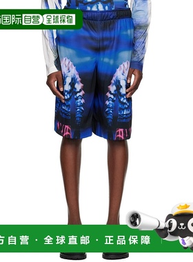 1h可退 香港直邮潮奢 YAKU 男士 蓝色 300AD Kojo 短裤 YSS24SHRT