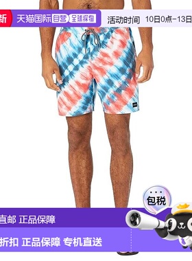 自营Rip Curl Freebird Trunk Shorts Men's  Navy Tie Dye Draws