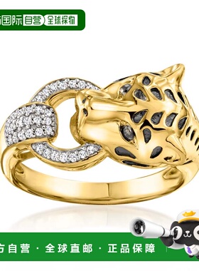 自营Ross-Simons Diamond Cheetah Ring in 18kt Gold Over Sterl