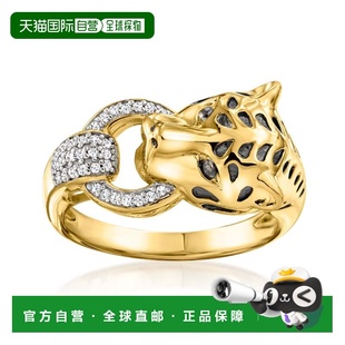 自营Ross-Simons Diamond Cheetah Ring in 18kt Gold Over Sterl