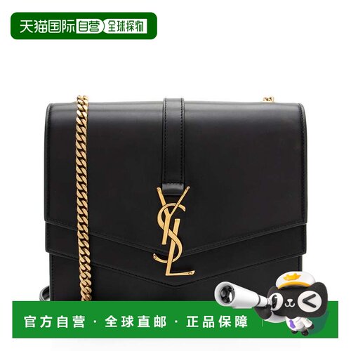 自营Saint Laurent Calfskin Monogram Sulpice Medium Shoulder
