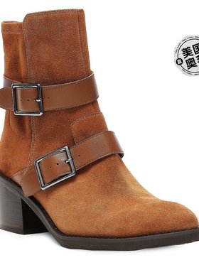 自营Donald Pliner Darby Suede Boot - beige 美国奥莱直发女靴