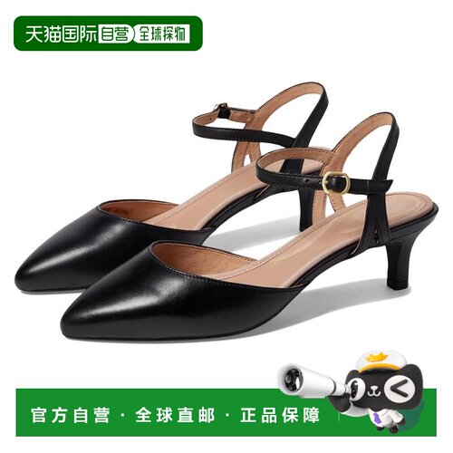 美国直邮ROCKPORT 女士乐步高跟鞋皮鞋进口尖头真皮爆款小猫后跟