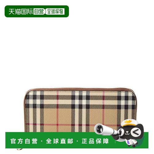 自营Burberry Check E-Canvas Zip Around Wallet - multi 美国奥