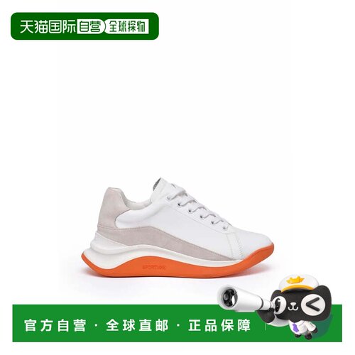 自营sportmax白色-橙色Vada皮革运动鞋-白色 美国奥莱直发