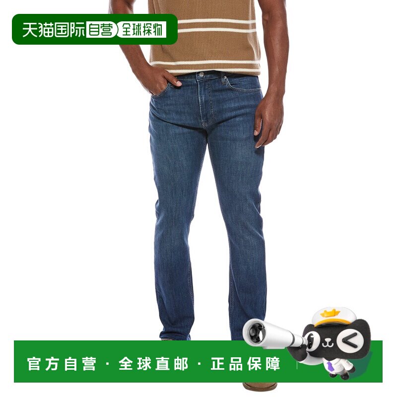 自营frame denim框架牛仔街机现代直牛仔裤-蓝色 美国奥莱直发