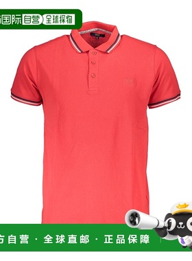 自营 Cavalli Class棉男式翻领衬衫-红色 美国奥莱直发