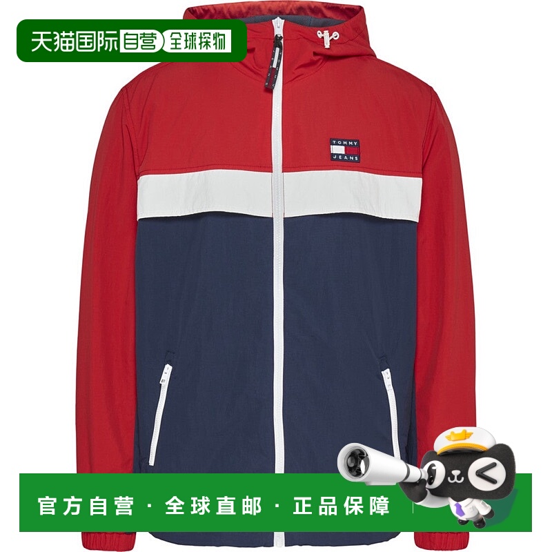 自营Color-Blocked Tommy Jeans Casual Jacket - red 美国奥莱直