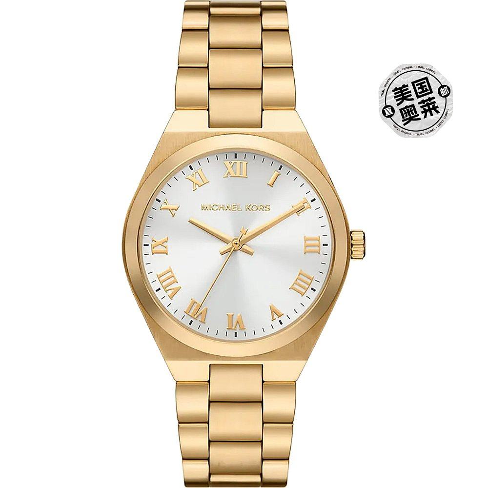 michael kors 女士 lenox 金表盘手表 - 金色 【美国奥莱】直发