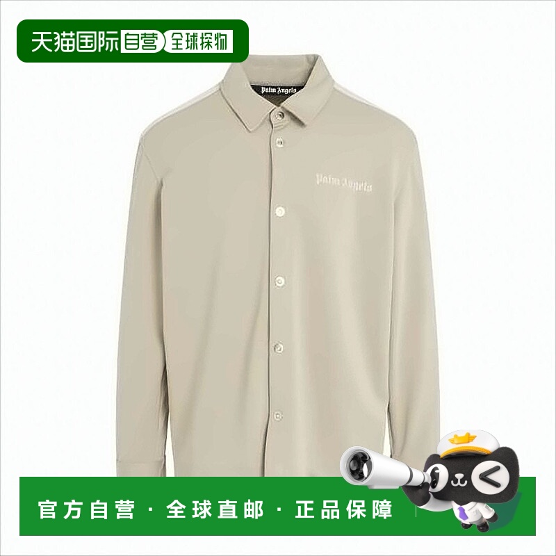 自营palm angelsLong-Sleeve Button-Down Shirt With Subtle Log