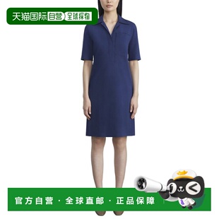 自营Lafayette 148 New York超大号口袋连衣裙-蓝色 美国奥莱直发