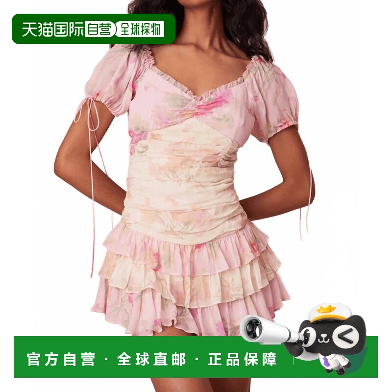 自营loveshackfancyFancy Jupe Mini Dress In Garden Sunset - g
