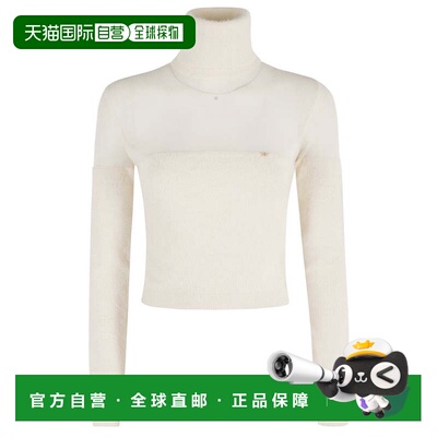 自营elisabetta franchiCropped Tricot Sweater With High Neck