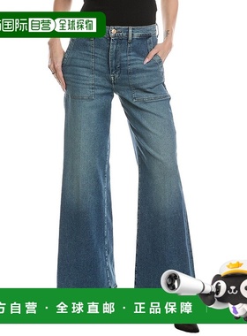 自营 7 For All Mankind Jo 高腰海平面牛仔裤 - 蓝色 美国奥莱直