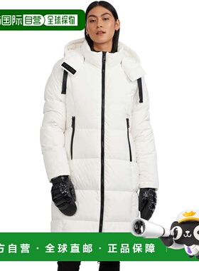 自营Pajar女式Zaniah混合材质绗缝羽绒服，带可拆卸风帽-白色蛋白
